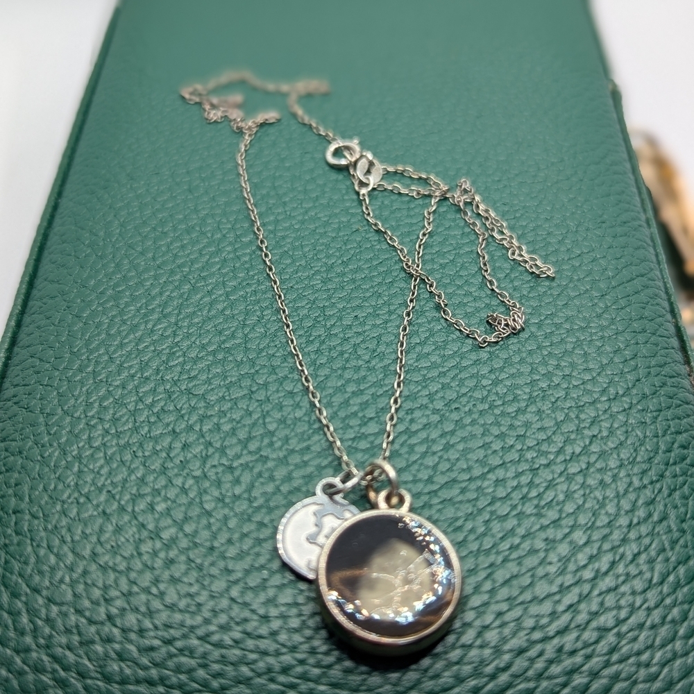 🌙 Moonglow & Earth charm Necklace ✨ - Picture 2 of 4